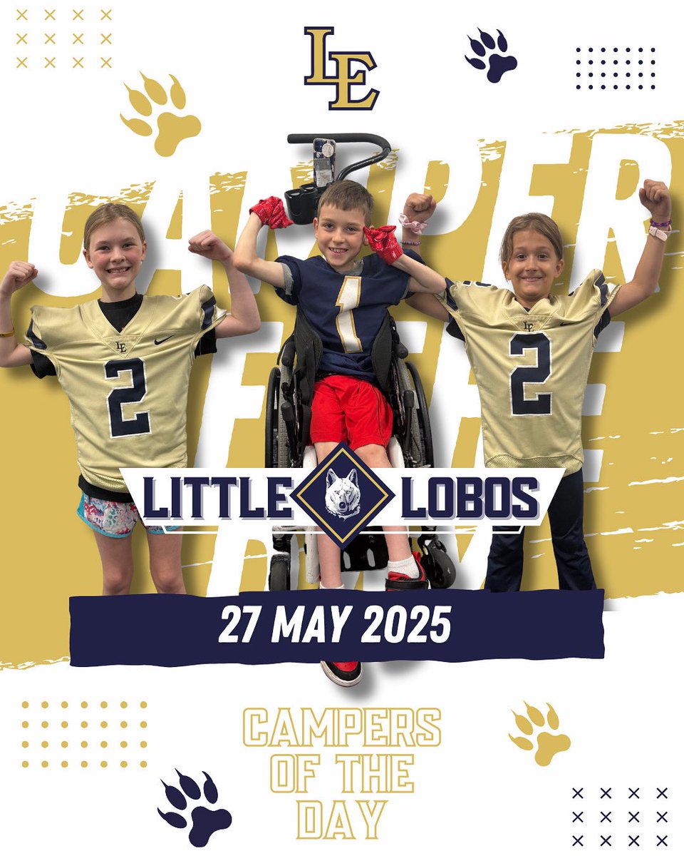 👏Shoutout to our Campers of the Day on Day 1 of Little Lobos Camp👏 🏆🔥 These young athletes showed incredible effort, leadership, and dedication on the field today! Your hustle, teamwork, and positive attitude set the tone for an amazing camp experience. Keep grinding!