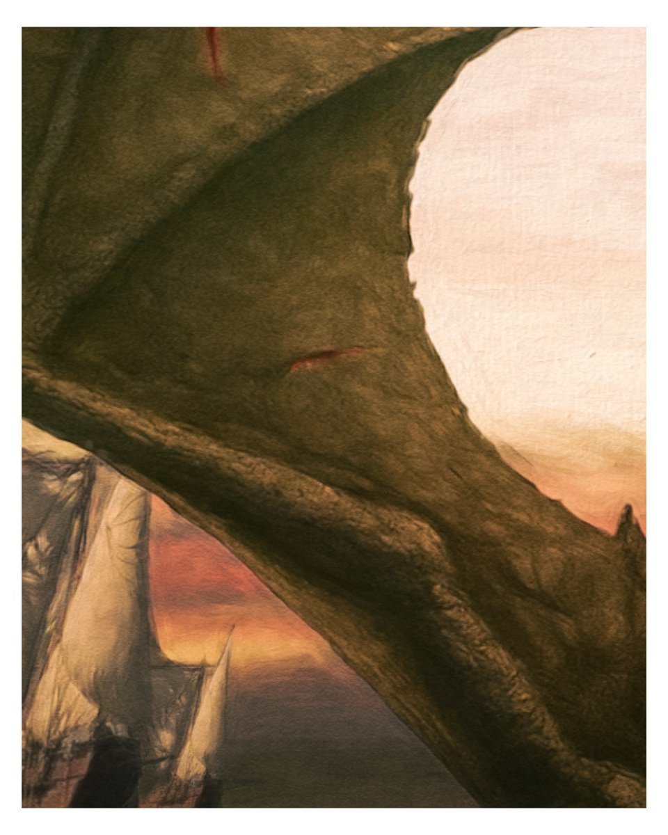 Details In piece 

Every detail matters:
– The dragon’s injuries
– the god (Me) with  chariot of bull
– The tension in the sunset
– The blend of classical oil textures
Zoom in. There’s a whole myth in the brushstrokes.