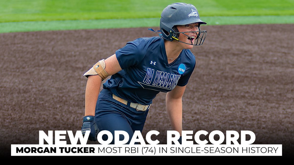 ODAC (@odacathletics) on Twitter photo Tucker sets #ODAC RBI record (74), goes deep twice in powering <a href="/vwu_marlins/">Virginia Wesleyan Athletics</a> to an 8-0 win (5 inn.) over <a href="/RMCathletics/">Randolph-Macon College Athletics</a> in Game 1 of the championship round of the <a href="/NCAADIII/">NCAA Division III</a> SBALL Championship #d3sb <a href="/NFCAorg/">National Fastpitch Coaches Association</a> odaconline.com/news/2025/5/29… Tucker sets #ODAC RBI record (74), goes deep twice in powering <a href="/vwu_marlins/">Virginia Wesleyan Athletics</a> to an 8-0 win (5 inn.) over <a href="/RMCathletics/">Randolph-Macon College Athletics</a> in Game 1 of the championship round of the <a href="/NCAADIII/">NCAA Division III</a> SBALL Championship #d3sb <a href="/NFCAorg/">National Fastpitch Coaches Association</a> odaconline.com/news/2025/5/29…