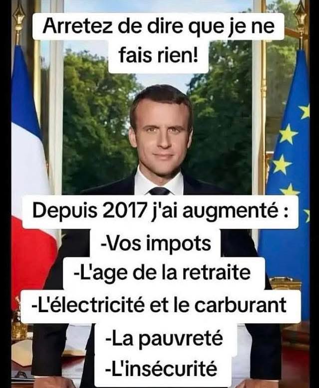 Ils faut remercier tout les gens qui ont voté pour lui, c'est la France 🇫🇷 dans toute sa splendeur…. que c'est triste 😠