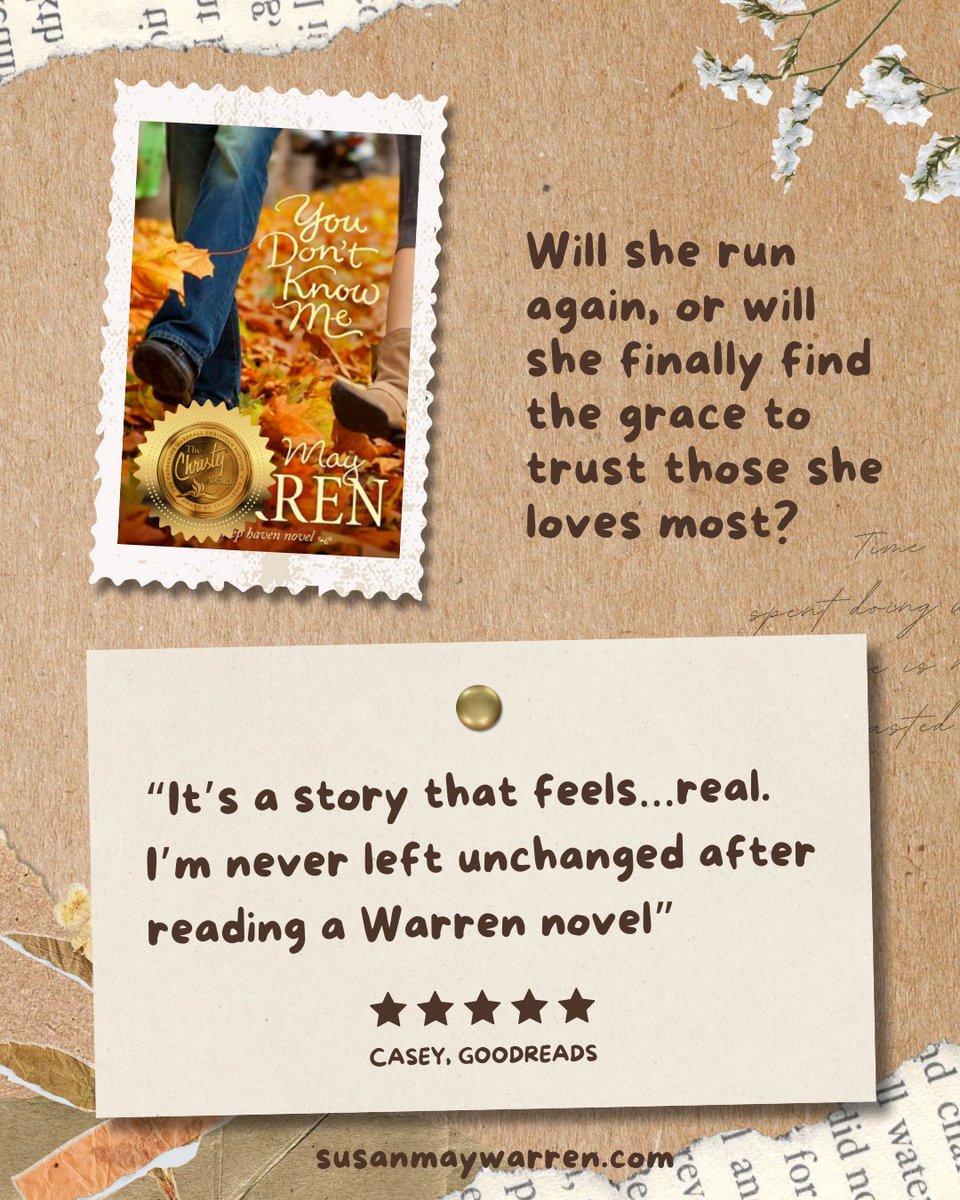 YOU DON'T KNOW ME is a tale about a woman who once helped put a criminal behind bars... but he's out on bail now, and it's only a matter of time before he finds her. 

But don't worry—there's plenty of faith and romance to balance it all out! 😉

👉️ amazon.com/dp/1414334842