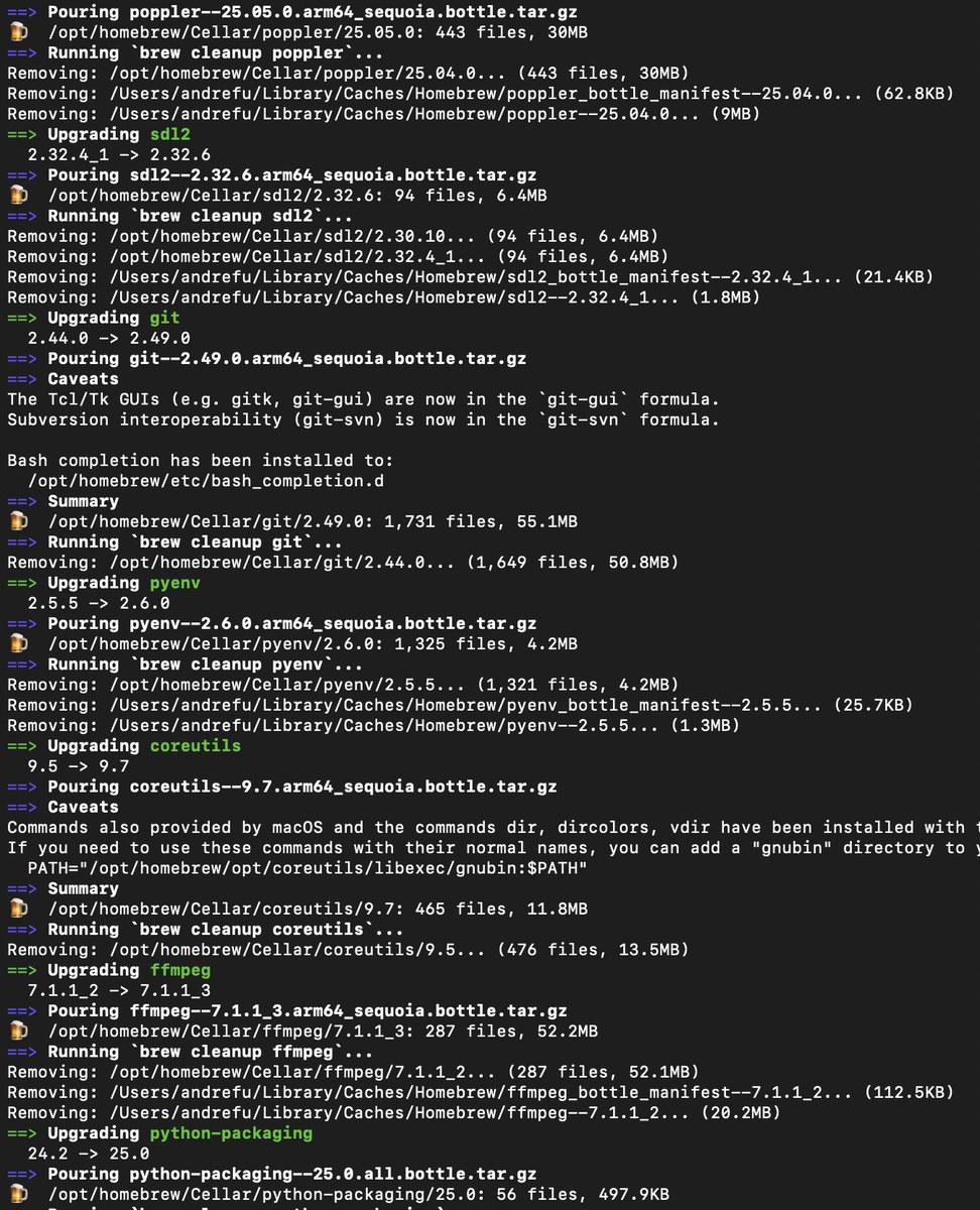 `brew update &amp;&amp; brew upgrade`