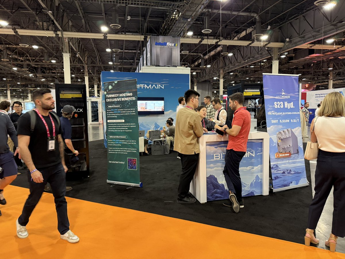 Day 2️⃣ is busy day at bitcoin conference <a href="/BITMAINtech/">BITMAIN</a>