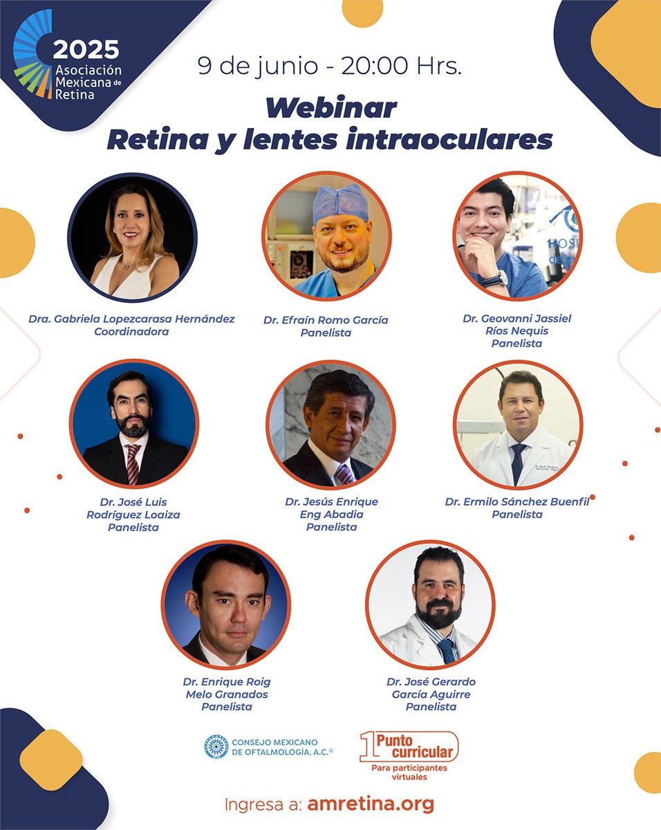 Proxima sesión de la AMR
Junio 2025

👉amretina.org

#AMR #ReunionAnualdeRetina #OftalmologosdeRetina #Retina #Retinologos #soymedicocertificado #AMRMexico #RetinaLATAMcases300 #RetinaLATAM