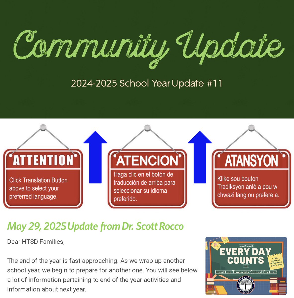 WeAreHTSD (@wearehtsd) on Twitter photo 📣 TODAY in Hamilton
May 29, 2025 Community Update <a href="/ScottRRocco/">Scott Rocco, Ed.D.</a>
(2nd of 2 May Newsletters) 📰
Read ➡️ secure.smore.com/n/3ewdt/preview
#HTSD #HTSDpride
<a href="/HTSDSecondary/">Jim Altobello Ed.D.</a> <a href="/HTSDCurriculum/">Hamilton Twp. C&I</a> <a href="/HamiltonTwpNJ/">Hamilton Township NJ</a> <a href="/HTSD_Tech/">HTSD Technology Department</a> <a href="/HTSD_HR/">@HTSD_HR</a> <a href="/LauraGeltch/">Laura Geltch</a> 📣 TODAY in Hamilton
May 29, 2025 Community Update <a href="/ScottRRocco/">Scott Rocco, Ed.D.</a>
(2nd of 2 May Newsletters) 📰
Read ➡️ secure.smore.com/n/3ewdt/preview
#HTSD #HTSDpride
<a href="/HTSDSecondary/">Jim Altobello Ed.D.</a> <a href="/HTSDCurriculum/">Hamilton Twp. C&I</a> <a href="/HamiltonTwpNJ/">Hamilton Township NJ</a> <a href="/HTSD_Tech/">HTSD Technology Department</a> <a href="/HTSD_HR/">@HTSD_HR</a> <a href="/LauraGeltch/">Laura Geltch</a>