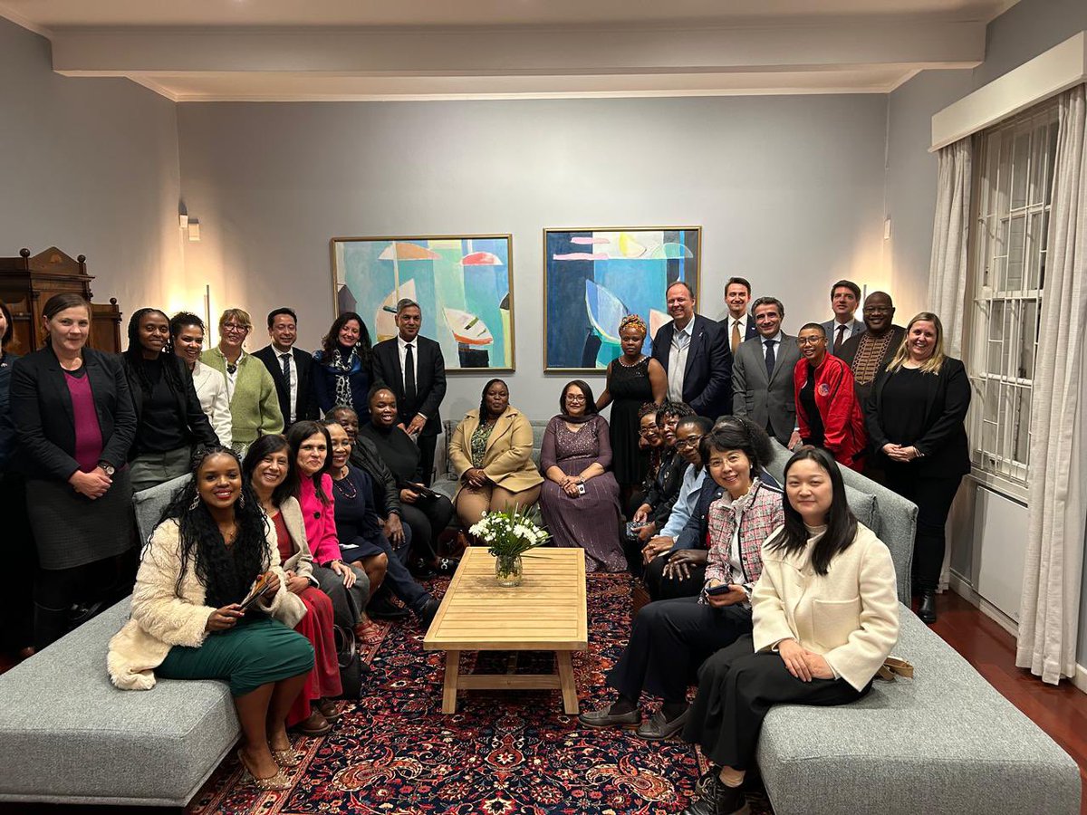 Gjermund Saether (@norambsa) on Twitter photo It was a great pleasure to host a dinner with <a href="/Masimanyane/">Masimanyane WRI</a>, plus guests from many embassies and <a href="/PresidencyZA/">The Presidency 🇿🇦</a>.We need to fight for women’s rights, including for Sexual and Reproductive Health and Rights. In the fight against SGBV, innovation is needed. ⚽️can be used to reach all! It was a great pleasure to host a dinner with <a href="/Masimanyane/">Masimanyane WRI</a>, plus guests from many embassies and <a href="/PresidencyZA/">The Presidency 🇿🇦</a>.We need to fight for women’s rights, including for Sexual and Reproductive Health and Rights. In the fight against SGBV, innovation is needed. ⚽️can be used to reach all!