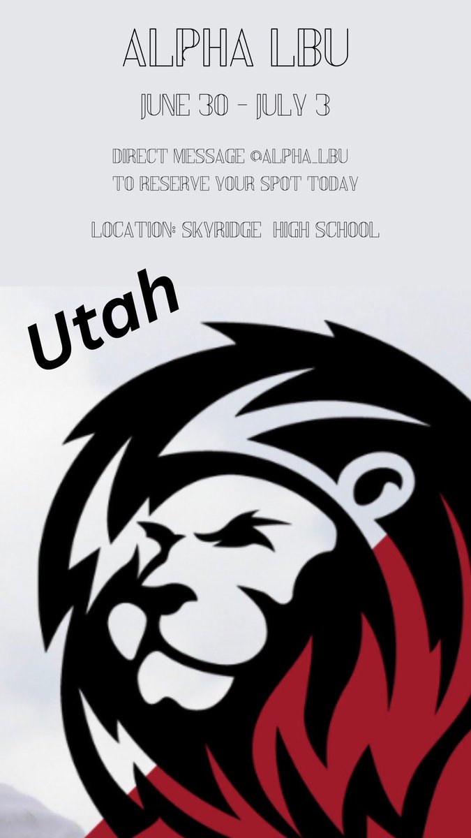 UTAH LINEBACKERS

Last year was a hit. Let’s run it back! 

If you are looking to get extra work during moratorium and want to learn a few things, this is the place to be! 

Get registered with me before spots fill up! 

Training Schedule:
June 30 - July 3