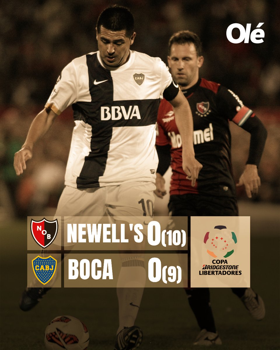🔴⚫🏆 A 12 AÑOS DEL NEWELL´S - BOCA POR LOS CUARTOS DE FINAL DE LA COPA LIBERTADORES 2013

⚽✅ Tras un empate sin goles en 180 minutos, la Lepra del Tata Martino venció 10 a 9 al Boca de Carlos Bianchi en una inolvidable tanda de penales. El equipo de Rosario avanzó a semis