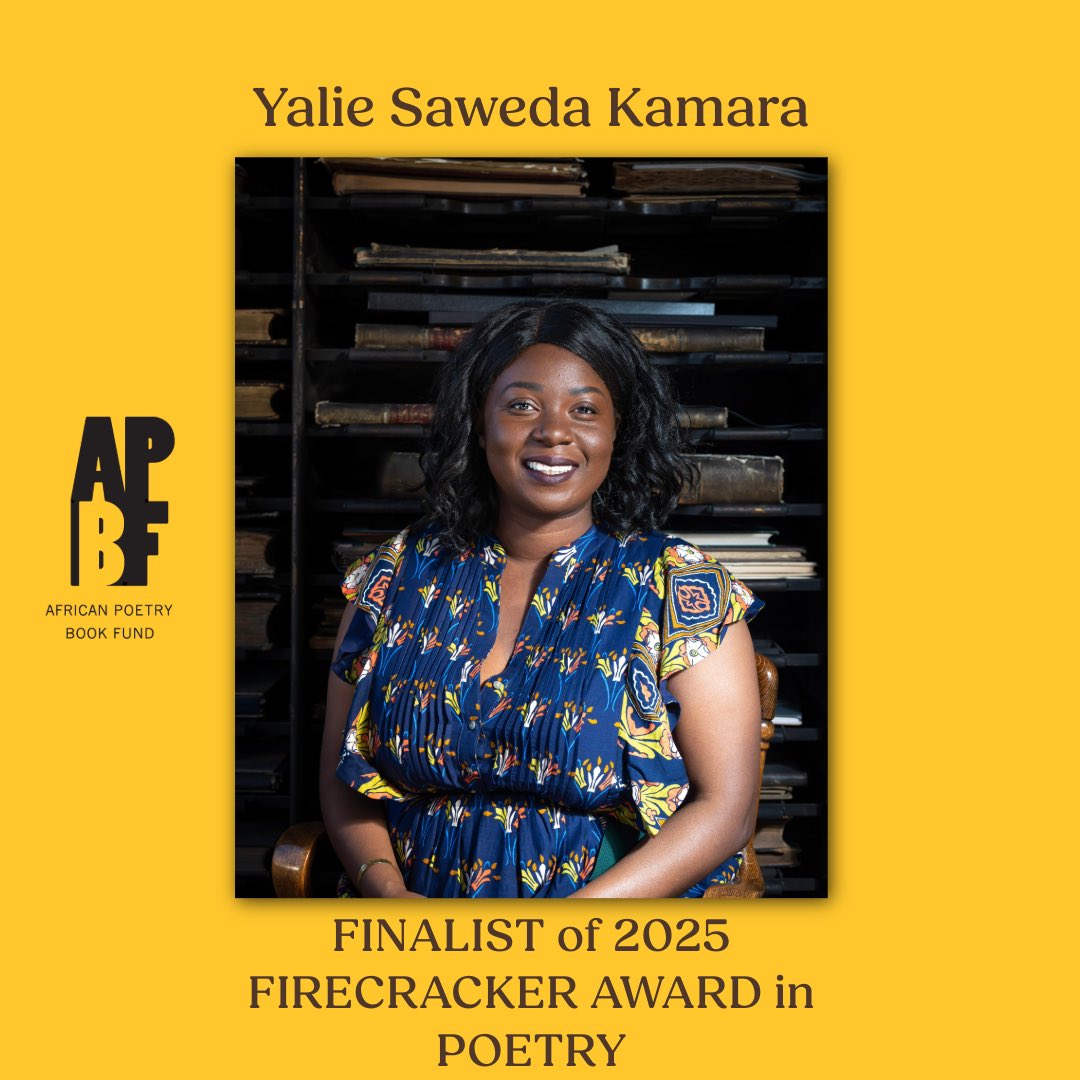 APBF’s very own Yalie Saweda Kamara has been named a finalist for the 2025 Firecracker Awards in the Poetry category for her collection Besaydoo (Milkweed Editions)! <a href="/Yaliesaweda/">Yalie Saweda Kamara</a> <a href="/CLMPorg/">CLMP</a> 

Please join us in congratulating Yalie on this wonderful achievement!