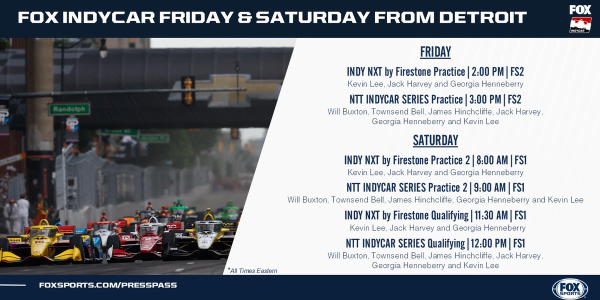 FOX Sports PR (@foxsportspr) on Twitter photo Round 7 of the 2025 <a href="/IndyCarOnFOX/">INDYCAR on FOX</a> season kicks off Friday from Motown with the #DetroitGP! Round 7 of the 2025 <a href="/IndyCarOnFOX/">INDYCAR on FOX</a> season kicks off Friday from Motown with the #DetroitGP!
