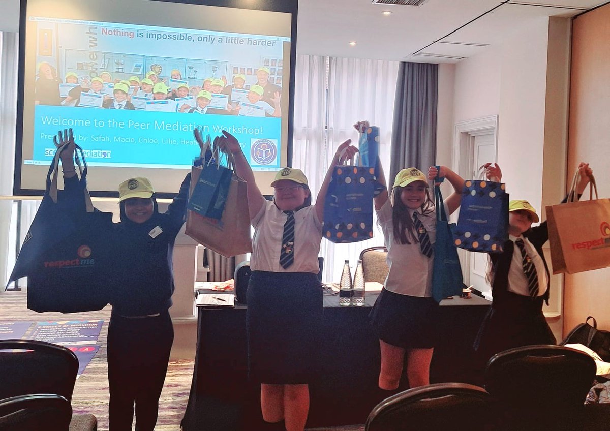 What a joy to present with our peer mediators from Auchinraith at The Children In Scotland conference today! These peer mediators sure are leading the way for a more peaceful world and we couldn't be more proud! #cisac25