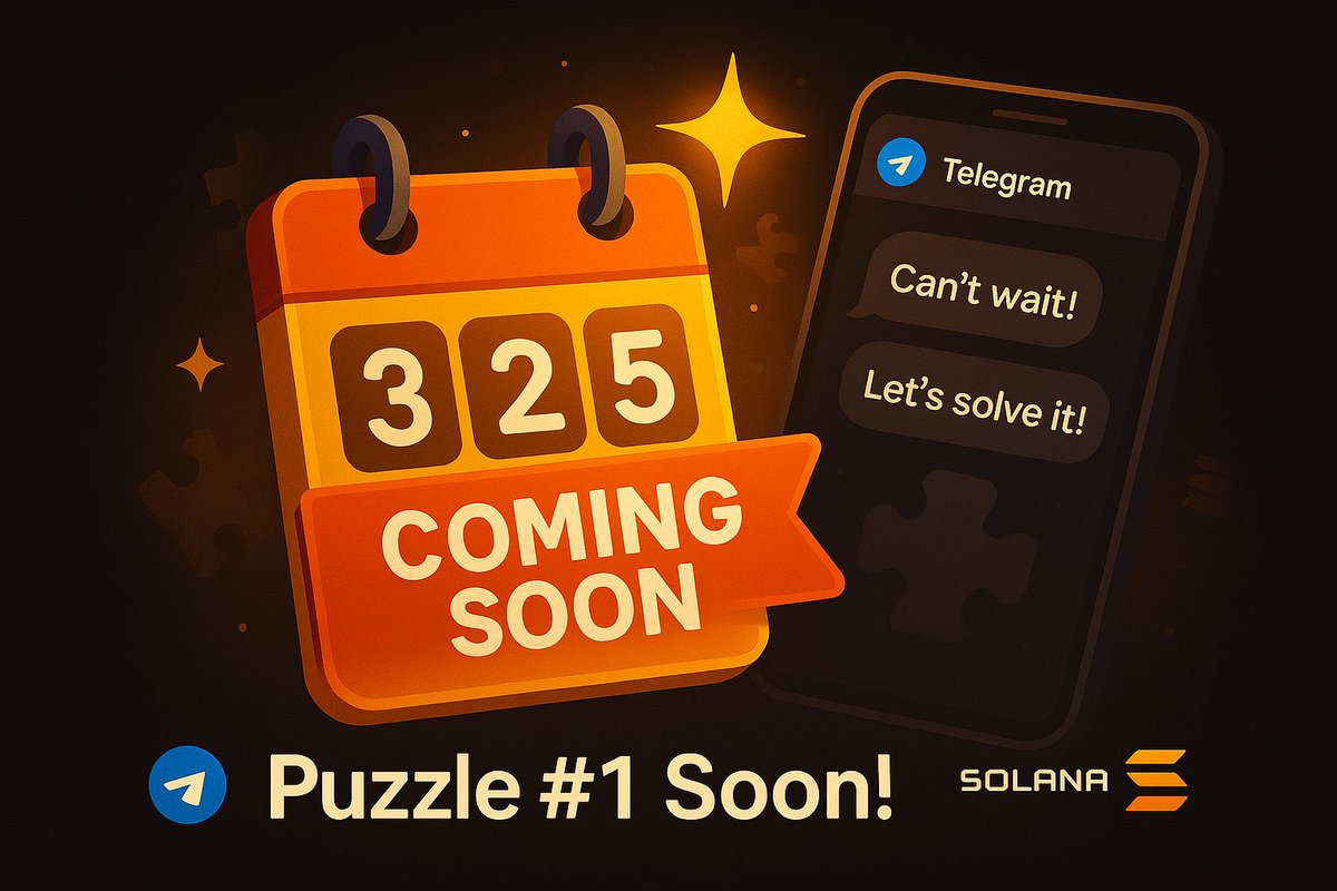 solanapuzzles's tweet image. Ready for a challenge? Puzzle #1 is coming soon, and the Telegram Mini App is your gateway. Join the community, keep posted about the launch, and get ready to shine! 🌟 More at: t.me/solanapuzzlesb… #CryptoPuzzles #TelegramApp #Solanapuzzles #Solana