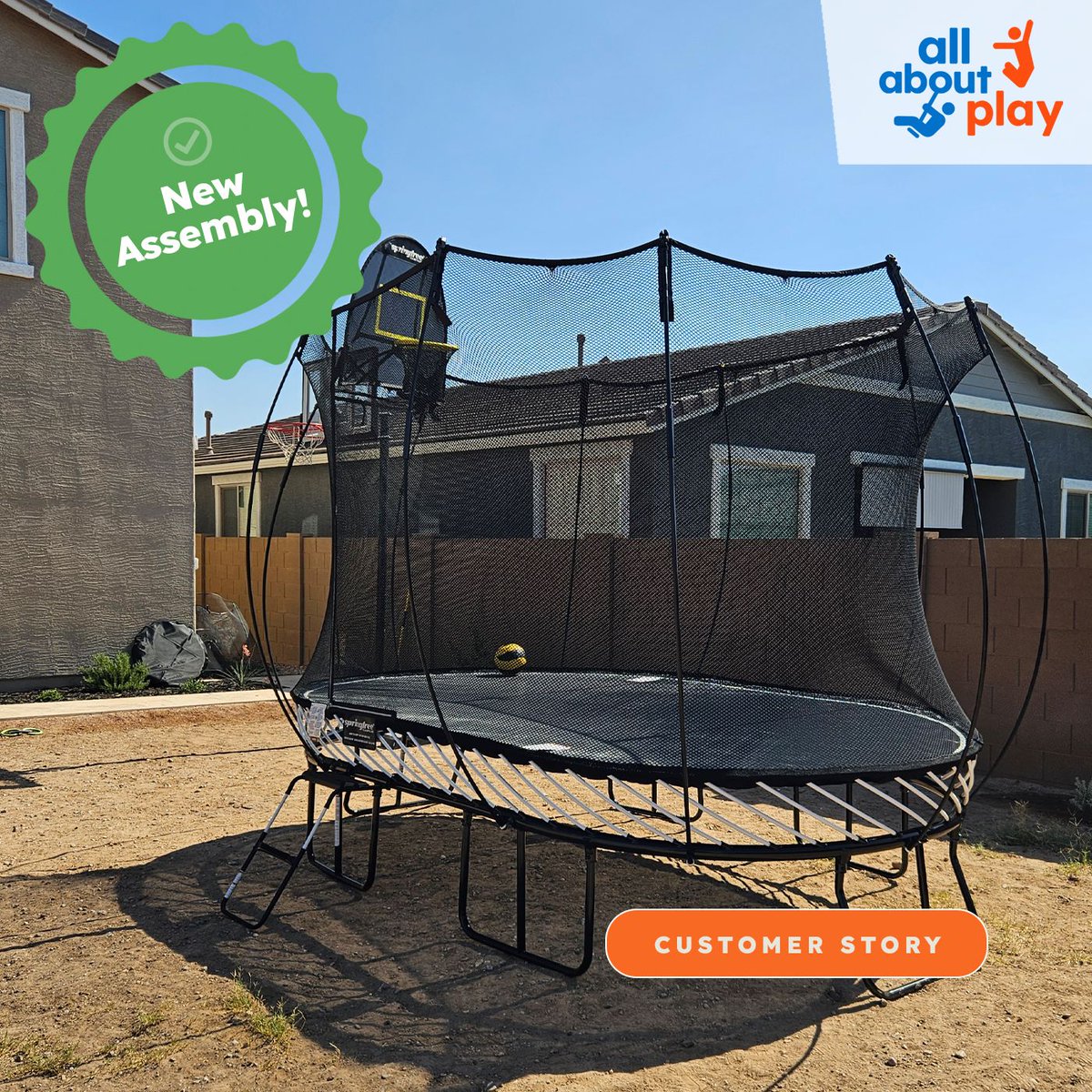 AllAboutPlay1's tweet image. 👑 The Royal household just leveled up with a Springfree Trampoline and FlexrHoop! No springs, no hard edges—just pure, safe fun. 🏀 Dive into slam dunks, trick shots, and endless backyard adventures! 💥 Thanks to the Royal family for choosing All About Play! 🙌💚 #Springfree