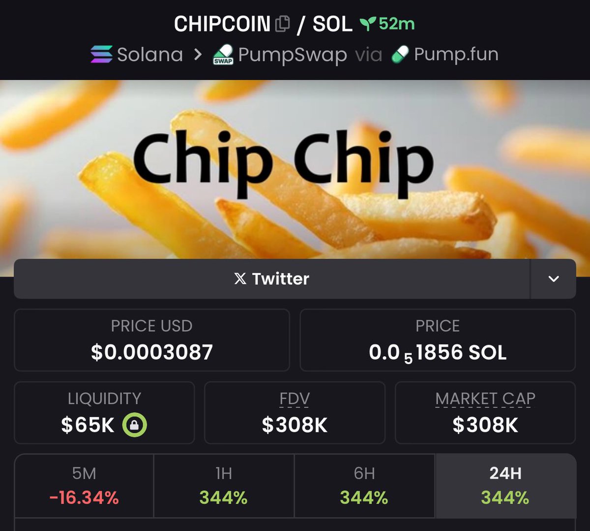 0xBekyra's tweet photo. How do you like the new fast-growing $CHIPCOIN token? I think it's worth paying attention to and can make a good profit, but be aware of the risks and be careful!
CA: DDiP1d5aAjdKUCq1WrJGshk58TUFAkdmZ3zUXwAopump
#CHIPCOIN https://t.co/6vqUpa8cpd