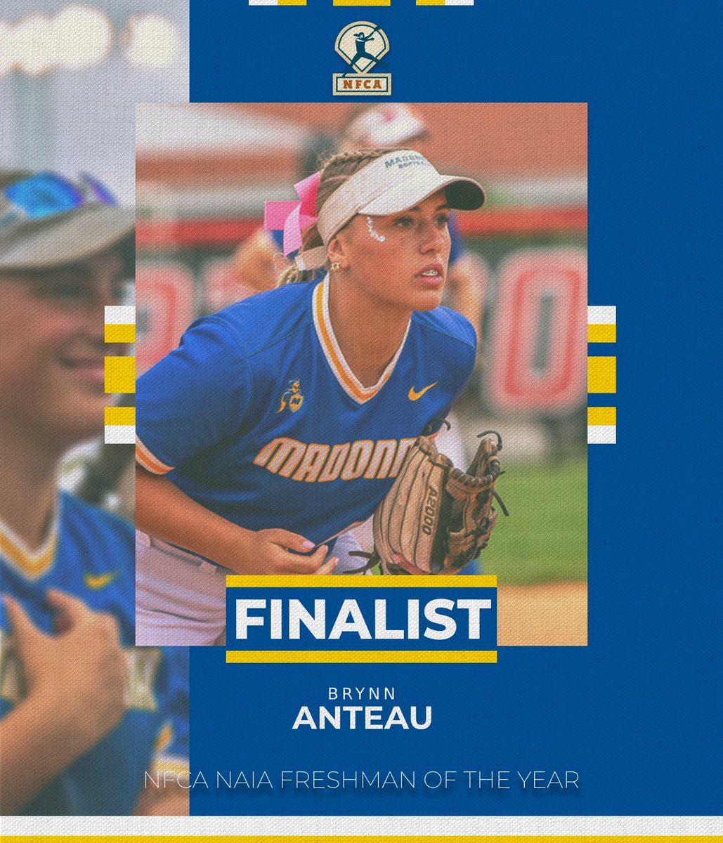 Madonna Softball (@mucrusaderssb) on Twitter photo ๐๐
๐๐ ๐
๐๐๐๐๐๐๐ ๐ค
Congrats to <a href="/BrynnAnteau/">Brynn Anteau</a> on being named a finalist for the NFCA NAIA Freshman of the Year!
๐ฐ: bit.ly/4mDXXAd
#CrusaderNation ๐๐
๐๐ ๐
๐๐๐๐๐๐๐ ๐ค
Congrats to <a href="/BrynnAnteau/">Brynn Anteau</a> on being named a finalist for the NFCA NAIA Freshman of the Year!
๐ฐ: bit.ly/4mDXXAd
#CrusaderNation