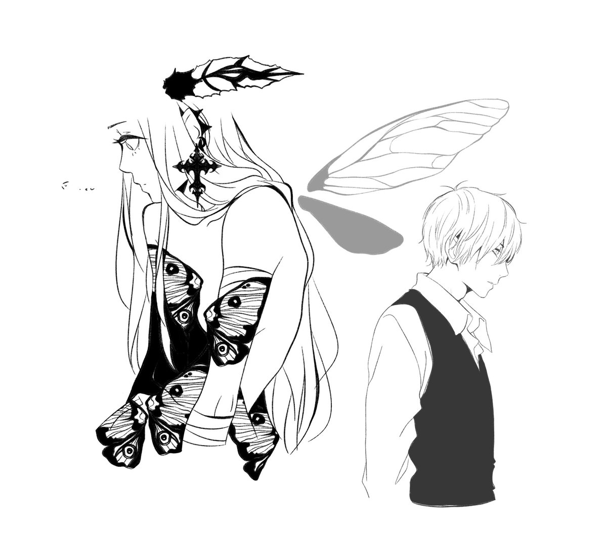 Demonerith's tweet image. #artmoots #doodle #procreate 🦋