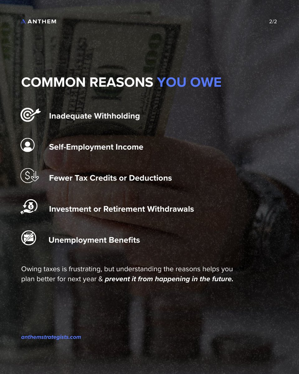 NIL ATHLETES: Wondering why you owed taxes this year, even if you thought you wouldn’t? 🤔

It’s frustrating, we know— but fortunately, there’s simple steps you can take to better plan for next tax season and prevent it from happening in the future. 📆

#TaxPlanning #TaxSavings