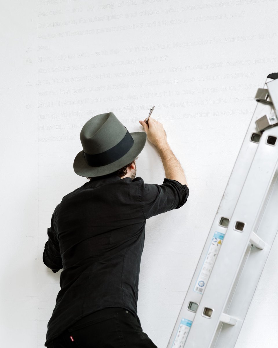 I’ll be up a ladder for much of the next fortnight at <a href="/BeaconsfieldArt/">Beaconsfield</a> making a new work, ‘Cross-examination’ as part of the gallery’s 30th anniversary show, ‘Manifesto for Sustainable Experimentation’—until 9 August.

Join us at the opening celebration this Saturday, 12-5pm 🪜🖌️