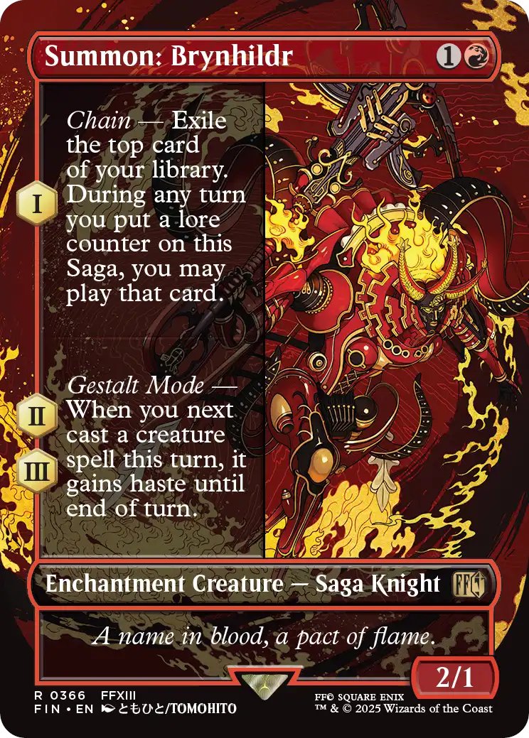 DimirUB's tweet photo. 【MTG x FINAL FANTASY】
《召喚：ブリュンヒルデ》
🇯🇵🎨@88tomo https://t.co/3csAxiY2vM