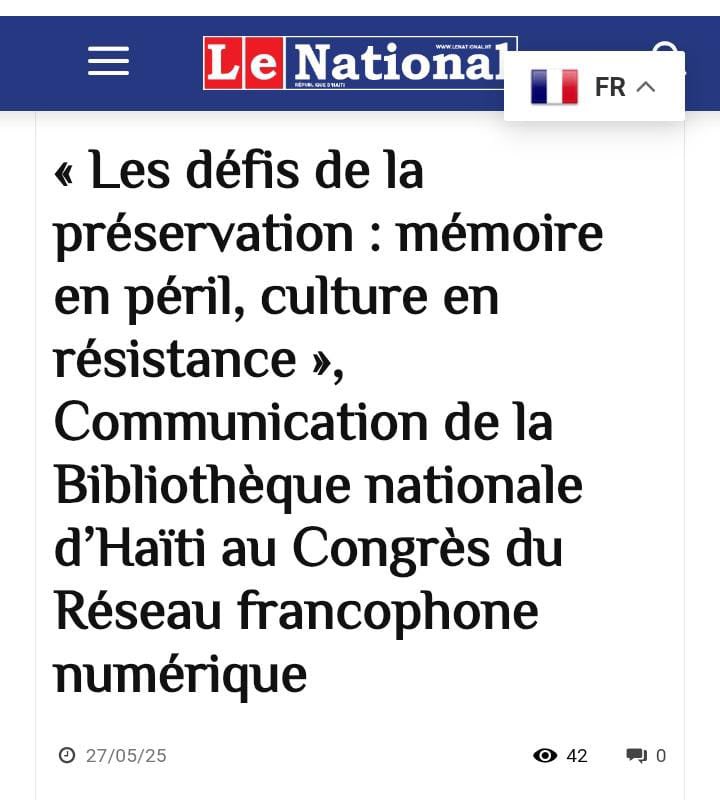 1/3
📸Le DG de la BNH avec Mathieu Lacombe ministre de la culture du Québec au lancement de la 5e conférence internationale des ministres de la culture de la Francophonie.

endijenenfo.com/dangelo-neard-…

lenational.org/post_article.p…