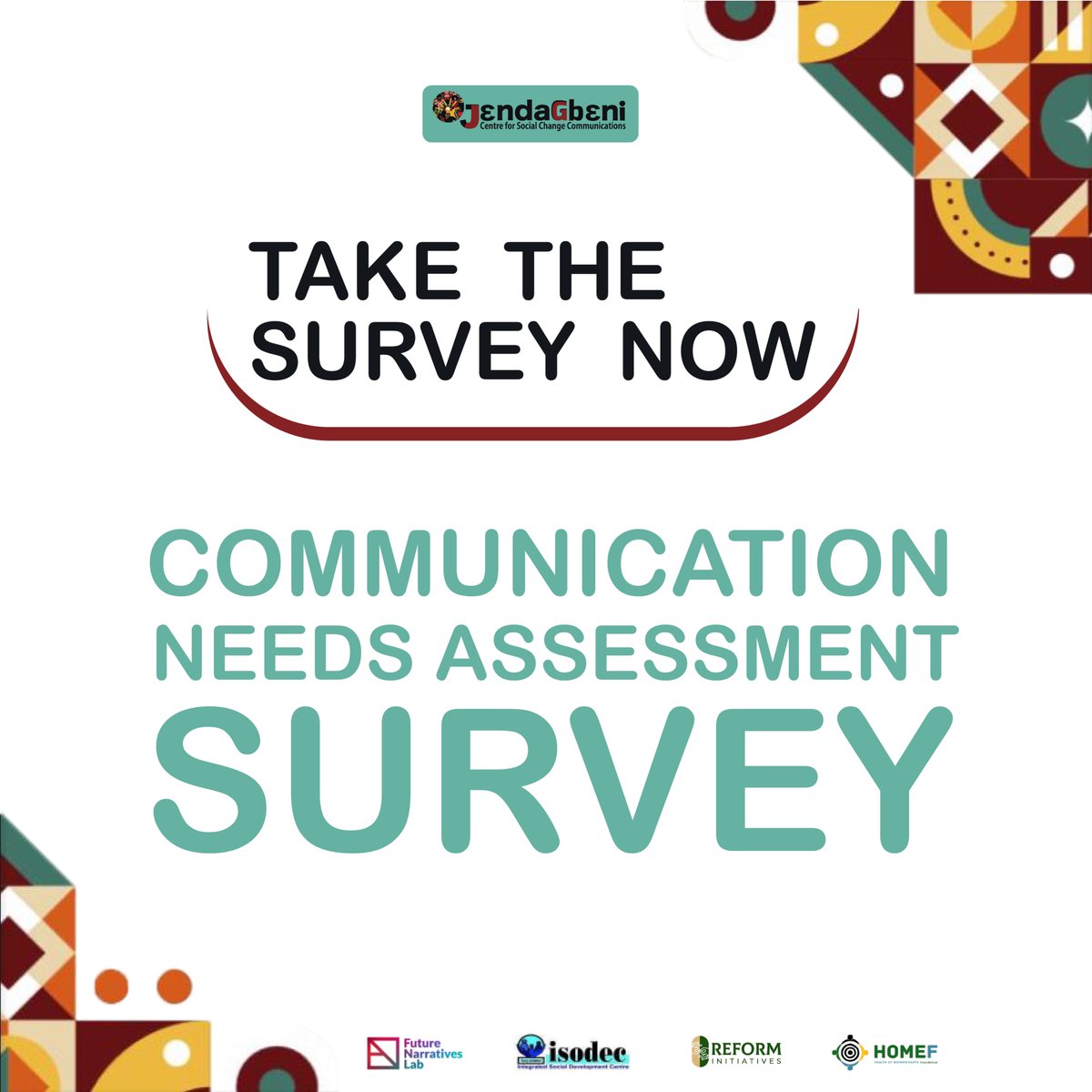 🌍 Are you part of an African civil society org, movement, or think tank?

Take our Comms Needs Survey &amp; help boost strategic comms for social change.

🔗 tinyurl.com/etp22rhz

#africanvoices #socialchange #civilsociety #communications