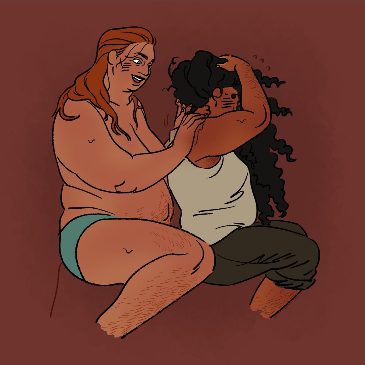 mdzdyd's tweet photo. nudity , bare chest //

meanwhile randvi n my oc https://t.co/iq6crolV28