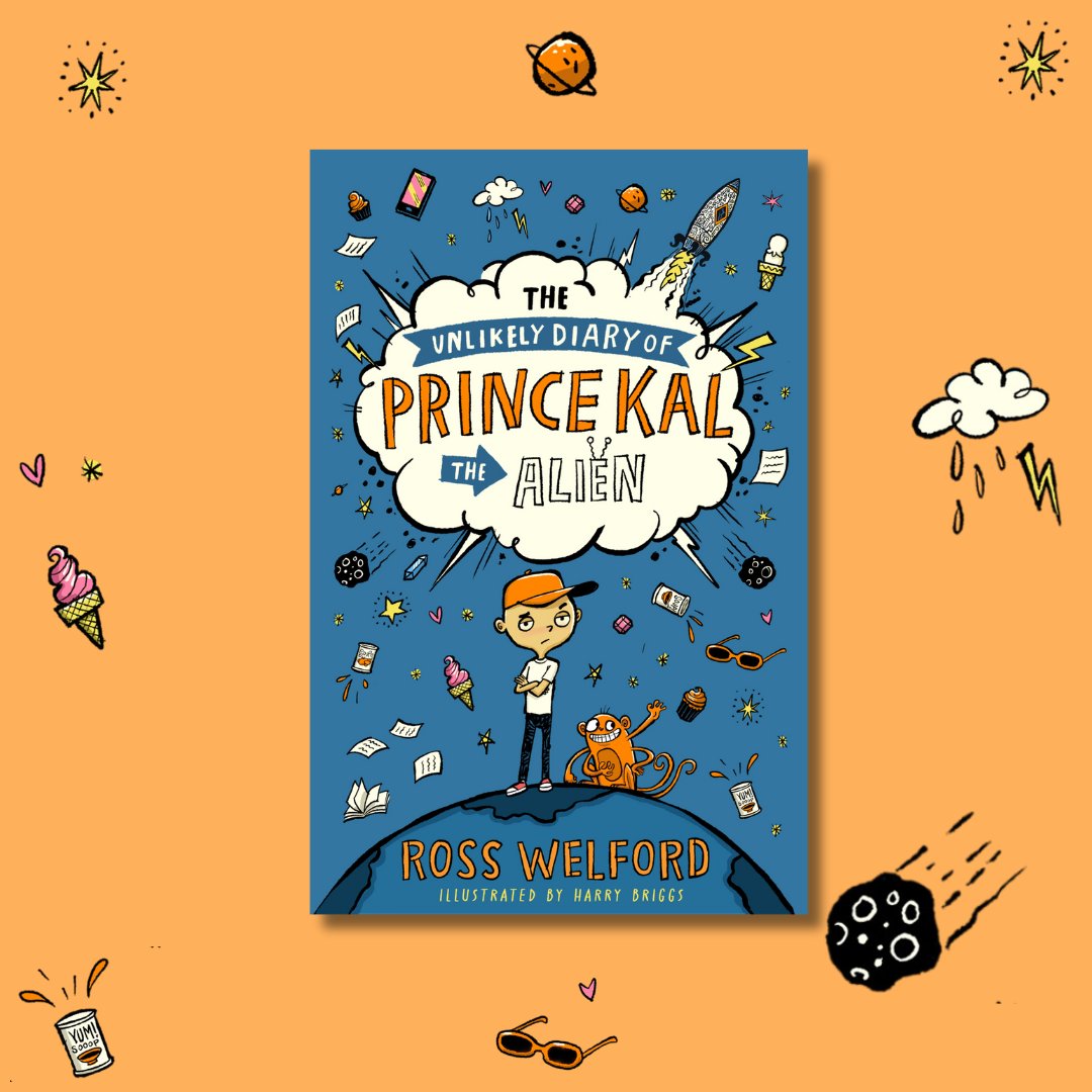 One week to go until The Unlikely Diary of Prince Kal the Alien crash lands! 👽 A hilarious, engaging and accessible new junior series from the much-loved author, @RossWelford! ⭐ Preorder now to read it on the day! amzn.to/3DFivH0