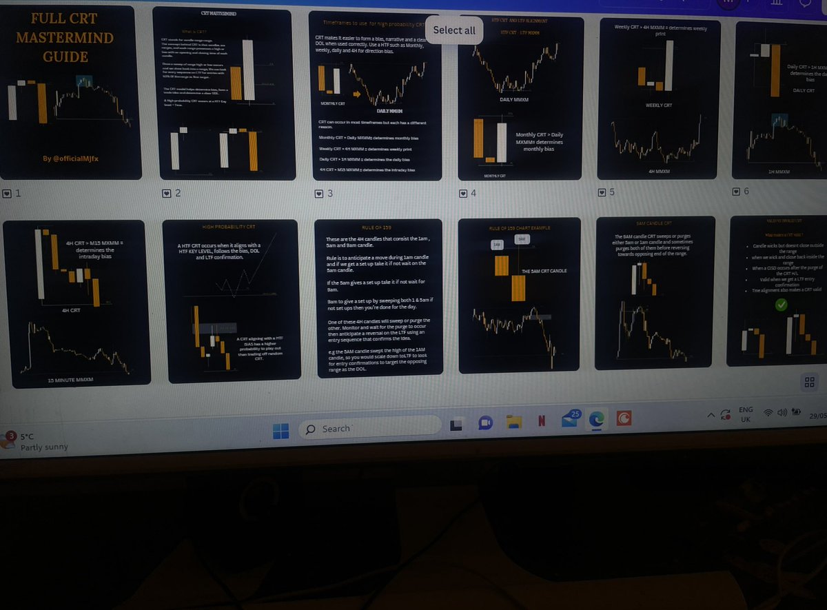 OfficialMJfx's tweet image. Most CRT posts are recycled trash that confuse traders and blow accounts.

I made a REAL CRT Mastermind that breaks it all down: valid vs invalid CRT setups, HTF/LTF alignment, 159 Rule, and more.

Like, Repost &amp;amp; comment “CRT”  I’ll DM the full PDF FREE.
(Must be following.)