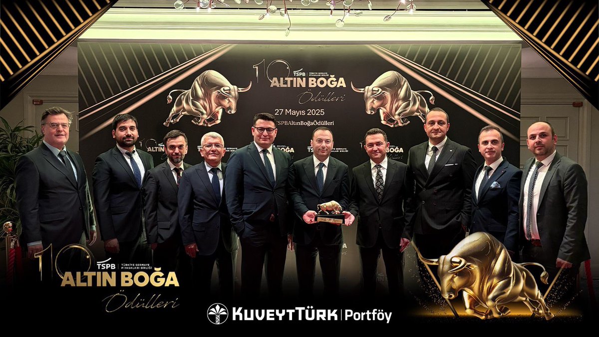 Türkiye Sermaye Piyasaları Birliği’nin (TSPB), gerçekleştirdiği 10. TSPB Altın Boğa Ödülleri’nde Kuveyt Türk Portföy olarak “Katılım Yatırım Fonları En Yüksek Portföy Büyüklüğü” ödülünü kazandık.

Ödülümüz, TSPB Yönetim Kurulu Başkanı Pamir Karagöz tarafından Genel Müdürümüz