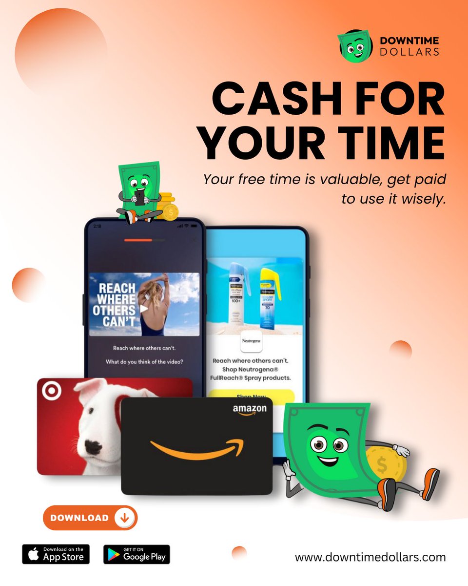 Why waste your free time when you can cash it in? 💸 Your time just got valuable.

#GetPaidToday #TimeIsMoney #RewardYourTime #EarnExtraCash #PassiveIncomeIdeas #CashInSpareTime #DowntimePay #MoneyMinutes