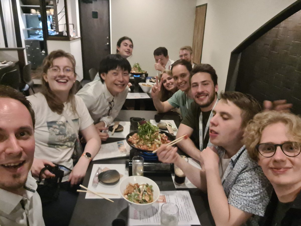 Oliver Dumele (@dumelelab) on Twitter photo Late night post-Banquet dinner at #ISMSC2025. <a href="/DaisyPooler/">Dr. Daisy Pooler | daisypooler.bsky.social</a> <a href="/FIshiwari/">Fumitaka Ishiwari</a> <a href="/YoshiTsuchido/">Yoshitaka Tsuchido/土戸良高</a> Late night post-Banquet dinner at #ISMSC2025. <a href="/DaisyPooler/">Dr. Daisy Pooler | daisypooler.bsky.social</a> <a href="/FIshiwari/">Fumitaka Ishiwari</a> <a href="/YoshiTsuchido/">Yoshitaka Tsuchido/土戸良高</a>