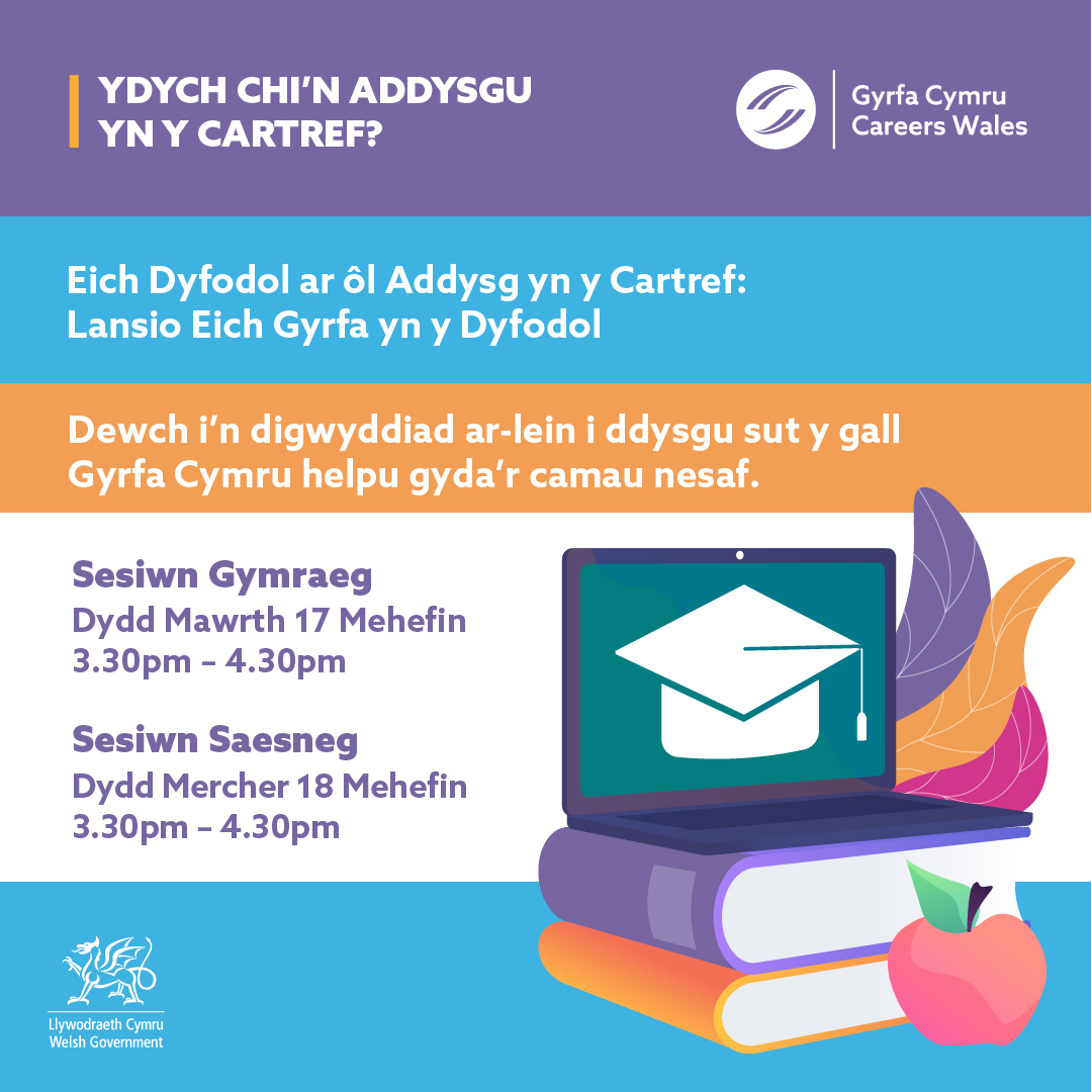 Ydy’ch dysgwyr cartref yn dod i ddiwedd eu cyfnod Addysg yn y Cartref (gorfodol)?  Ddim yn siŵr o Beth sy Nesaf🤔

Ymunwch â'n digwyddiad ar-lein am ddim i deuluoedd sy'n addysgu yn y cartref💁🏽‍♀️

Chofrestru yn👉 bit.ly/4kAfrw9

#Addysgynycartref #EHE #homeedwales