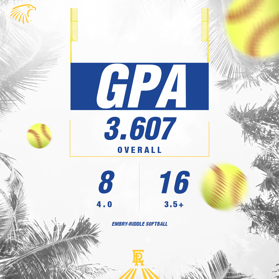 Embry-Riddle Softball (@erausoftball) on Twitter photo 7️⃣3️⃣% of #Team13 earned a 3.5 term GPA or higher in the spring 👏
#GoERAU #DaytonasHometownTeam 7️⃣3️⃣% of #Team13 earned a 3.5 term GPA or higher in the spring 👏
#GoERAU #DaytonasHometownTeam