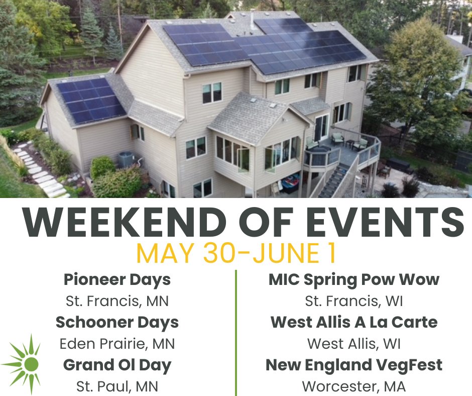 Make a powerful investment this #summer by going #solar!☀️🏡 Talk to one of our solar experts at any of these events and sign up for a FREE homesite assessment. Grab a $500 coupon off of your installation!😎⚡
Get a free quote here: hubs.la/Q03pBtX-0
#homeimprovement