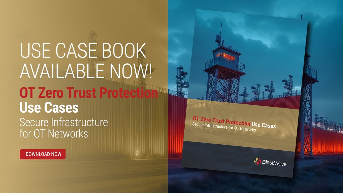 BlastWaveInc's tweet photo. New eBook Alert! π¨ Learn the use cases that BlastWave can help you protect your OT infrastructure. Download your free copy! #OTeBook https://t.co/WlhbNr7UUA https://t.co/0TZvzYbVIT