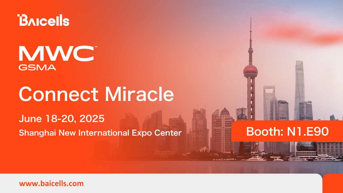 Baicells's tweet image. 🎉 2025 MWC Shanghai Countdown!
Meet the future of connectivity @Baicells at Booth N1.E90 
Need an invite? DM for exclusive opportunities!
Wanna brainstorm with our tech experts? Book your slot NOW on our website!
Come to join Asia&apos;s biggest tech convergence!
#MWCShanghai2025 #5G