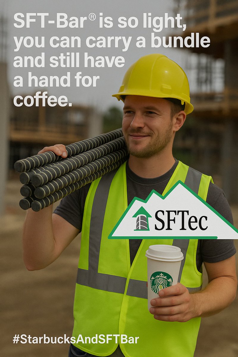 SFTecFRP's tweet image. SFT-Bar®      is so light, you can carry a bundle and still have a hand for      coffee.&quot;
 #StarbucksAndSFTBar #MultitaskLikeAPro