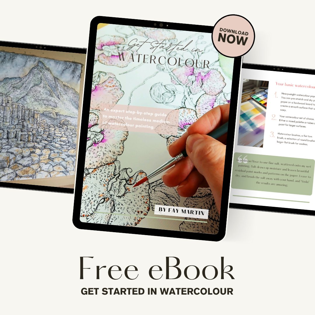 Have you ever wanted to paint in watercolour, but don't know how to get going? 

Get my FREE eBook 'Get Started in Watercolour'

stan.store/faysstudio/p/g…

Keep an eye out for my follow up guides 'The Art of Pointillism' and  'A Guide to Gilding'.

Enjoy!
from Fay