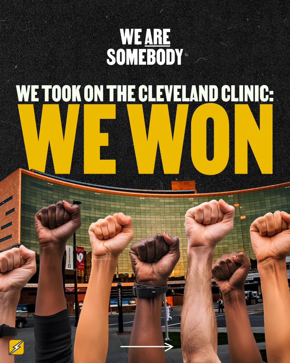 StrikeForAll's tweet image. We took on @ClevelandClinic and WON!
What it means: thousands of Cleveland Clinic patients across the country will not be denied preventative care if they cannot afford their co-pay ahead of time.
Read We Are Somebody President @ninaturner’s statement below ⬇️