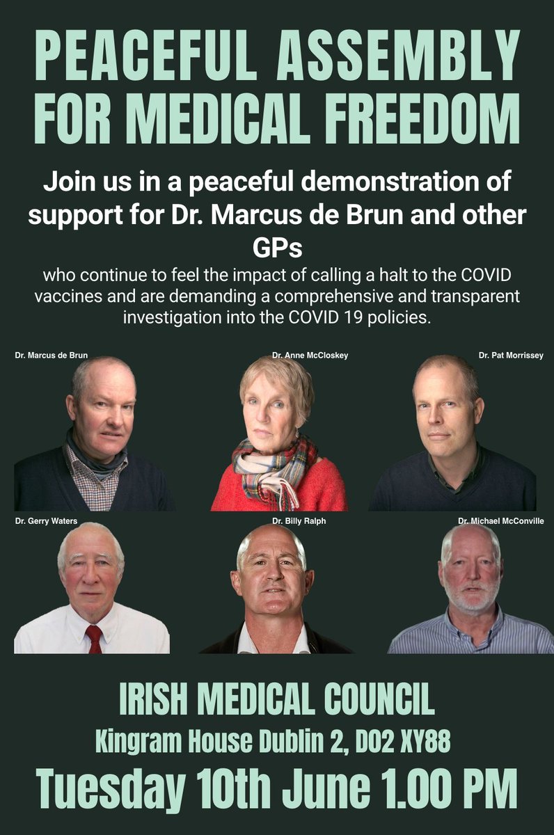 This isn’t just about me. 

It’s about whether Irish doctors are free to think, speak and act with conscience — or only to comply.

Silence is rewarded. Dissent is punished. 

Come along and support us on June 10th.