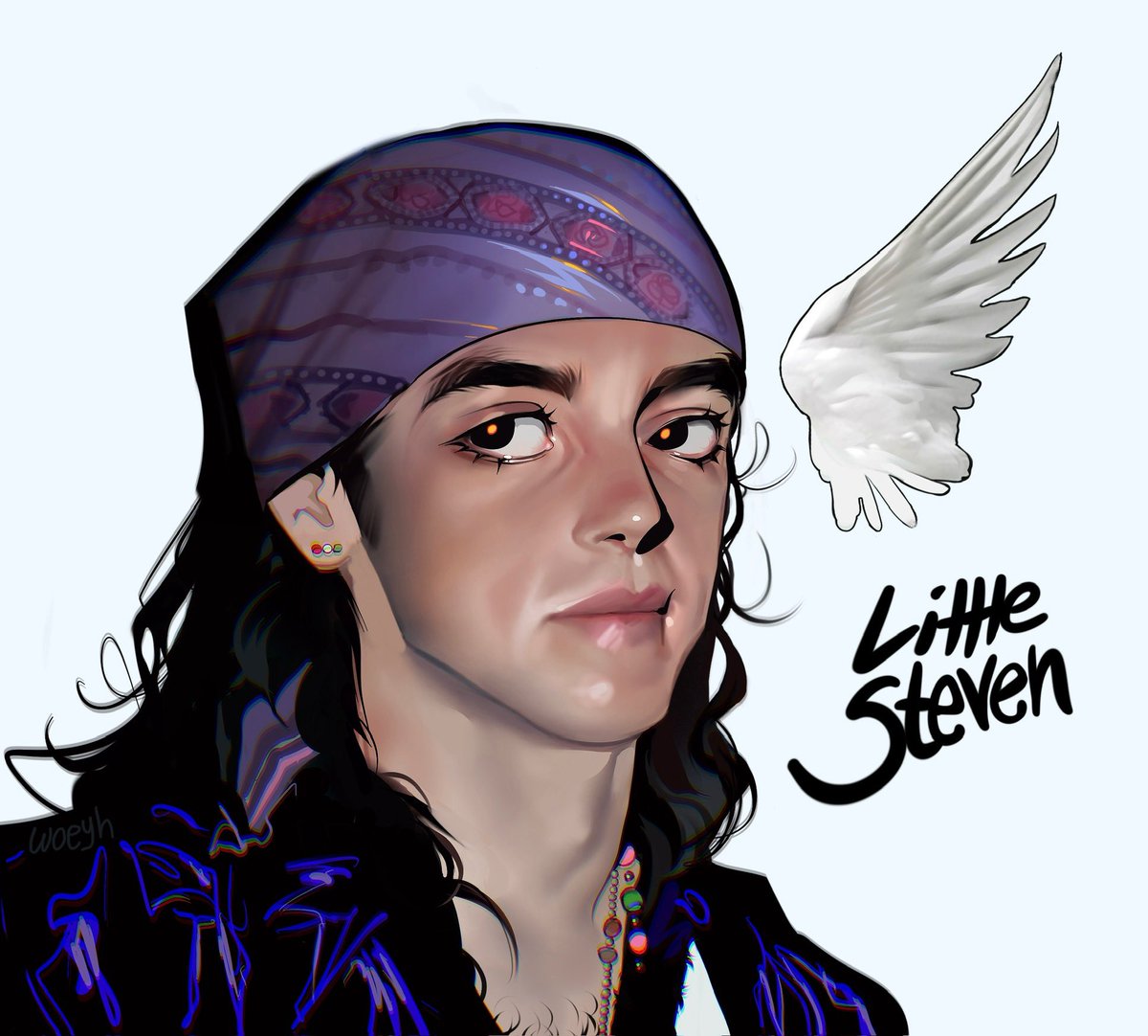 NEW PAINTINGG! It’z Little Stevie! 💙📿<a href="/StevieVanZandt/">🇺🇸🇮🇱🇺🇦🕉Stevie Van Zandt☮️💙</a>