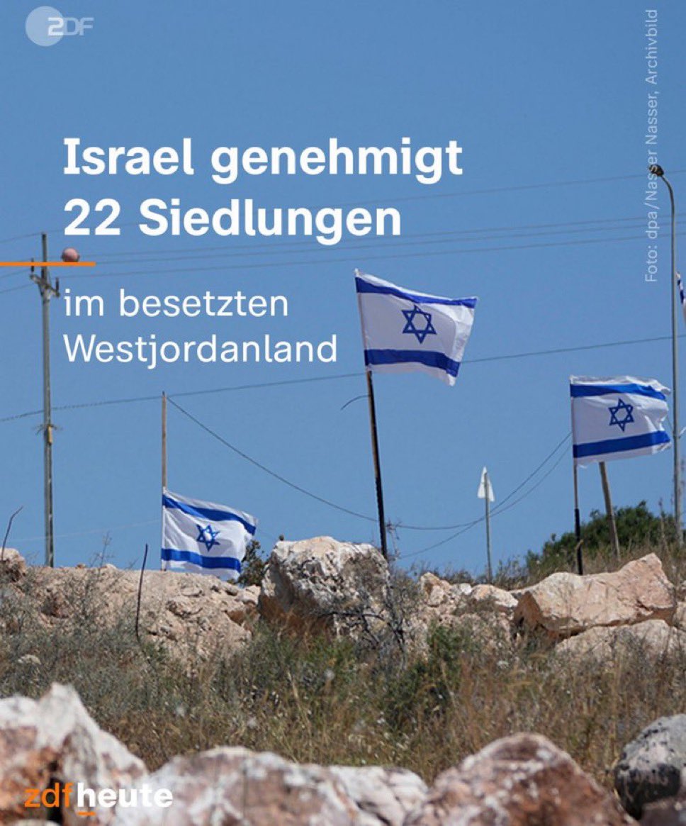 Der Internationale Gerichtshof hat vergangenes Jahr per Gutachten festgestellt, dass die israelische Siedlungspolitik im Westjordanland illegal ist. Diese „Genehmigung“ ist völkerrechtswidrig (wie so vieles andere auch).