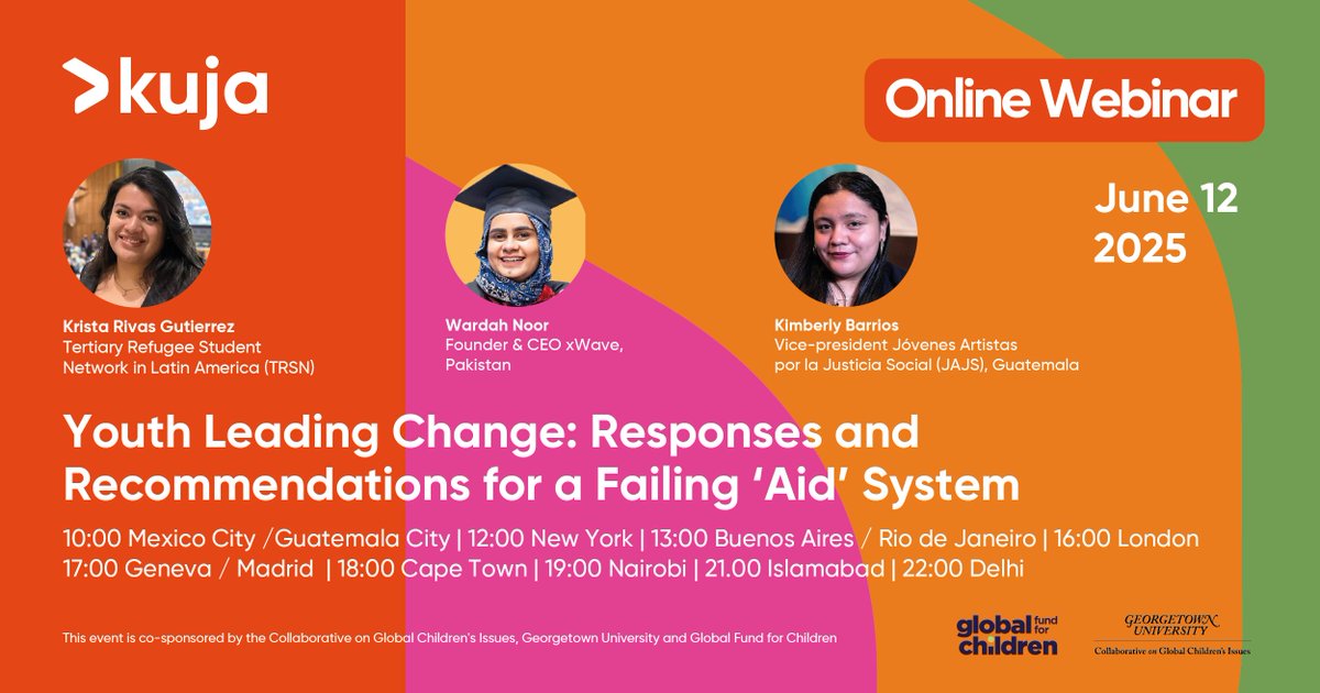 How are youth-led organizations responding to the current crises of the international aid system?

Join us, <a href="/Kuja_Platform/">Kuja</a> &amp; <a href="/Global4Children/">Global Fund for Children</a> to hear three young leaders discuss the strategies and responses of youth-led orgs to current crises.

RSVP now: bit.ly/4jqc6ya