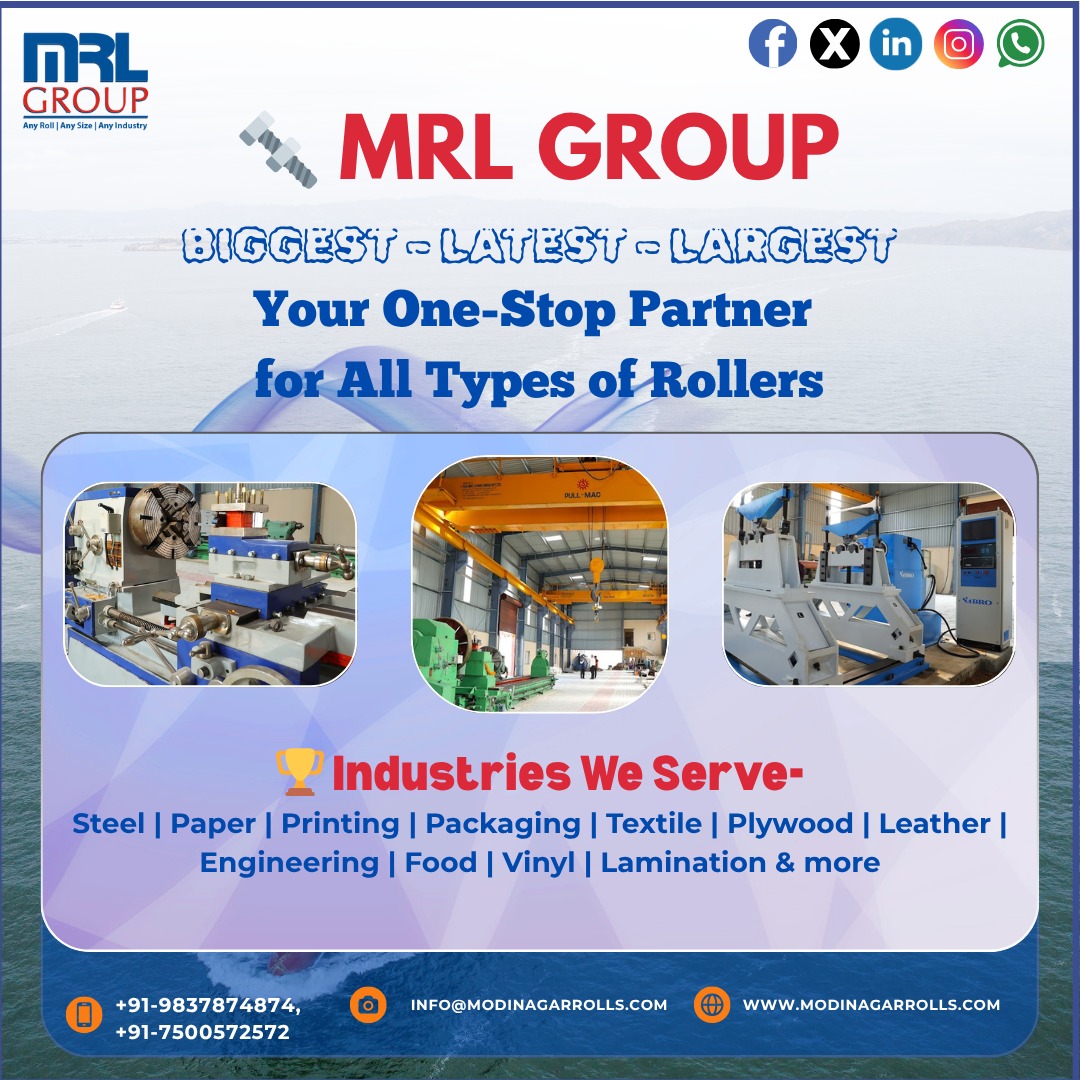 modinagarrolls's tweet image. 🔷 MRL GROUP
🏭 India’s Biggest Roller Manufacturer
🔧 30 Years of Engineering Excellence | Since 1995
📧 Email: info@modinagarrolls.com
🌐 Website: modinagarrolls.com
📞 Call Us: +91 98378 74874 | +91 75005 72572
#MRLGroup #RollerManufacturing #30YearsOfTrust  #MadeInIndia