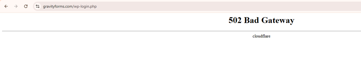 stanvdmaarel's tweet image. Hi @gravityforms  I&apos;m getting a 502 Bad Gateway error when trying to log in in. What happening?