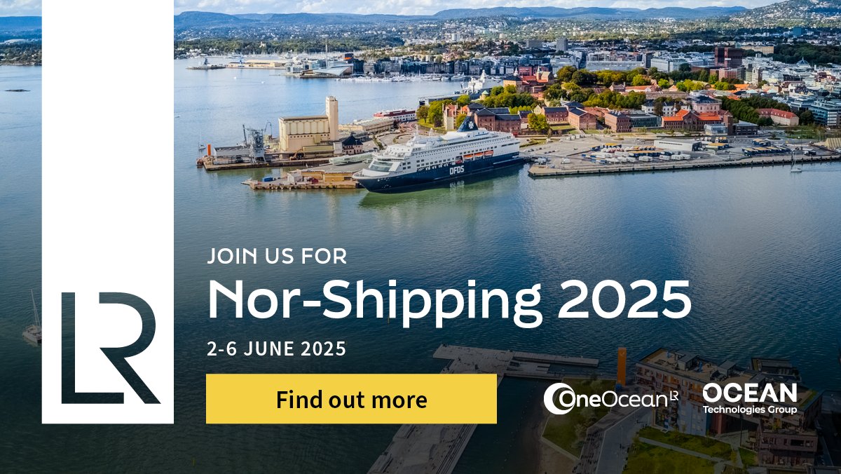 Join us at #NorShipping next week in Oslo at the LR Lounge, located on the mezzanine above the main entrance at Nova Spektrum to explore how we can support your energy transition and digital transformation goals.

Book a meeting and learn more: loom.ly/BdacW-U