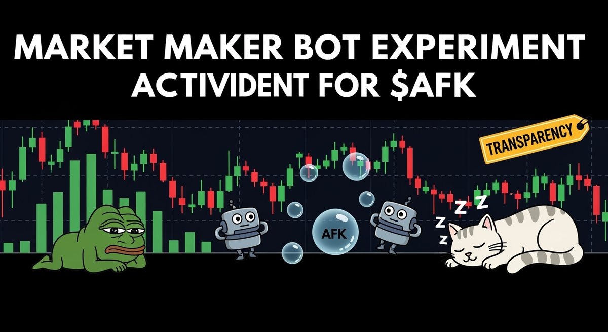 Mooney (0) (@mooneylive) on Twitter photo Just launched a market maker bot for $AFK to boost some volume and maybe draw more eyes to the token. It’s all part of the experiment—let’s see what happens. Sharing for full transparency as always. <a href="/RuglessPump/">Rugless Pump</a> Just launched a market maker bot for $AFK to boost some volume and maybe draw more eyes to the token. It’s all part of the experiment—let’s see what happens. Sharing for full transparency as always. <a href="/RuglessPump/">Rugless Pump</a>
