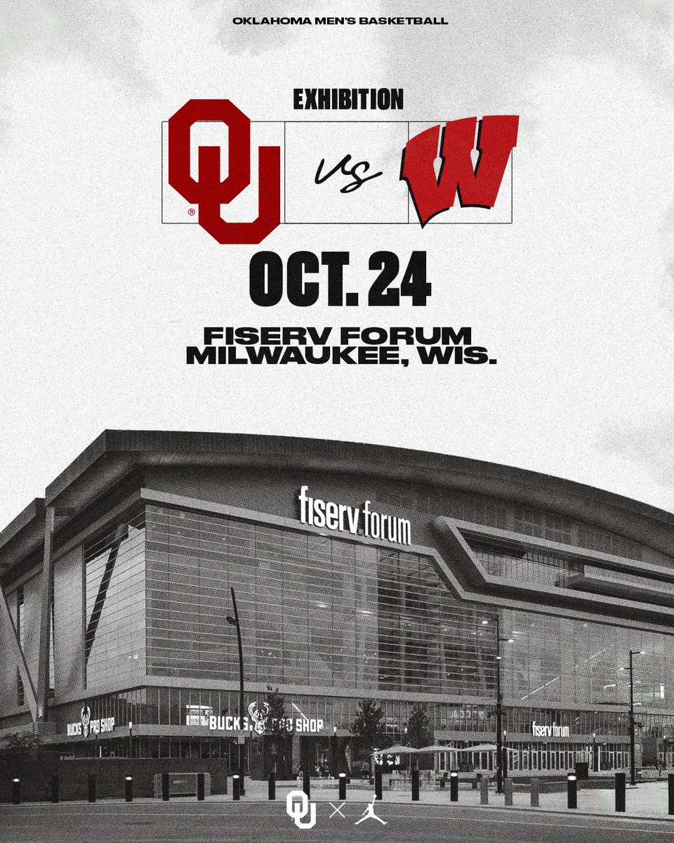 Oklahoma Basketball (@ou_mbball) on Twitter photo Exhibition game vs. Wisconsin 🔒
🎟️ on sale Tuesday, June 2 at 10am CT 
#BoomerSooner☝️ Exhibition game vs. Wisconsin 🔒
🎟️ on sale Tuesday, June 2 at 10am CT 
#BoomerSooner☝️