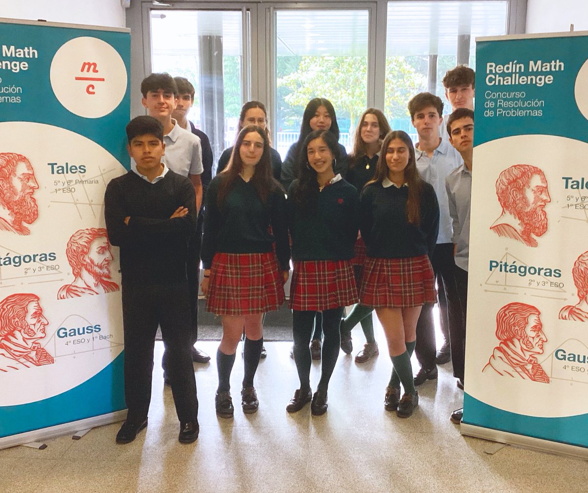 El colegio celebró recientemente la VII edición de Redín Math Challenge, concurso de resolución de problemas.
dividido en tres categorías: Tales (3º ESO), Pitágoras (4º ESO) y Gauss (1º Bach.).
¡Enhorabuena, sois los matemáticos del futuro!