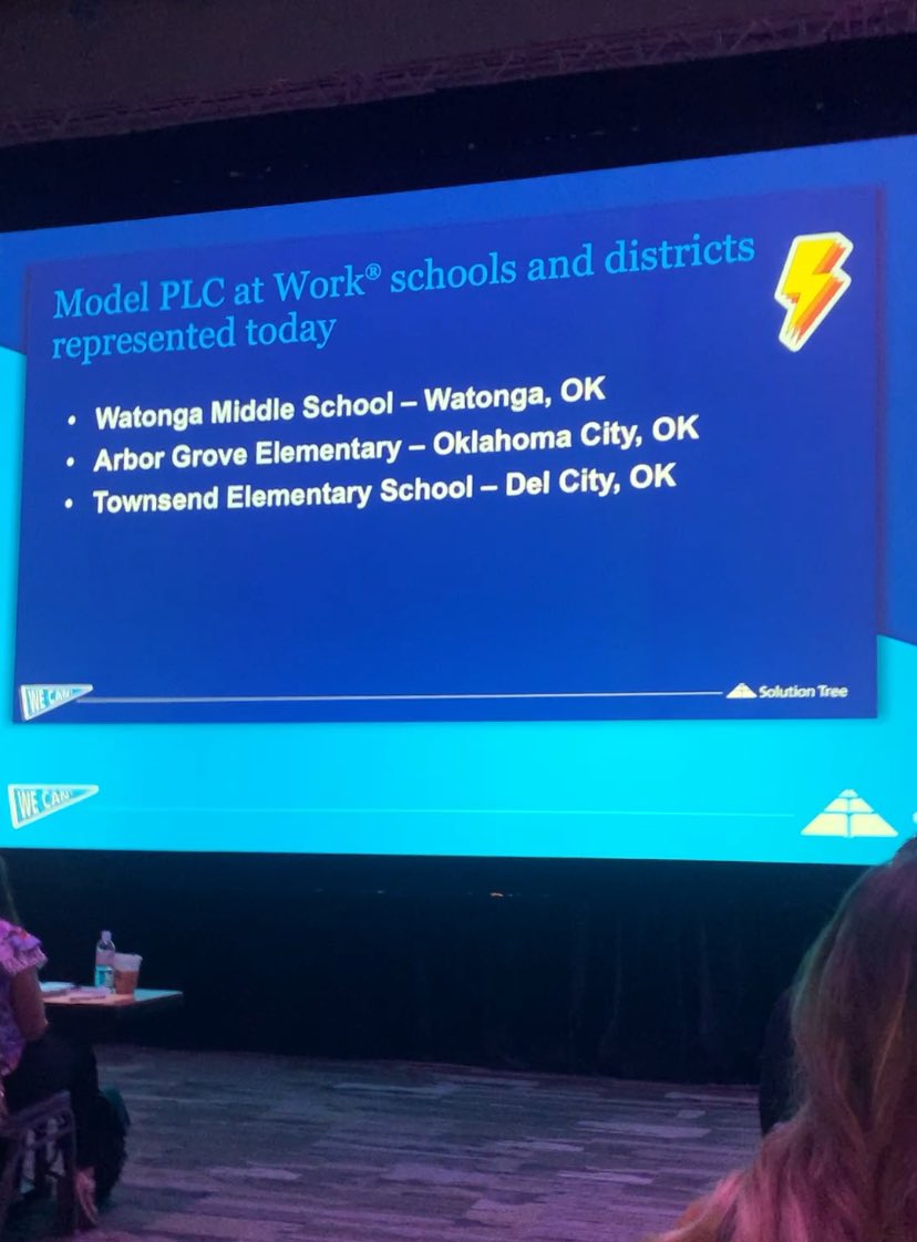 Our school was recognized, at Solution Tree Tulsa for the work it has done as a professional learning community with multiple years of academic growth.  There are over 1100 people here and 18 states represented!  It’s a great day to be a Watonga Eagle! 🦅 <a href="/SolutionTree/">Solution Tree</a>